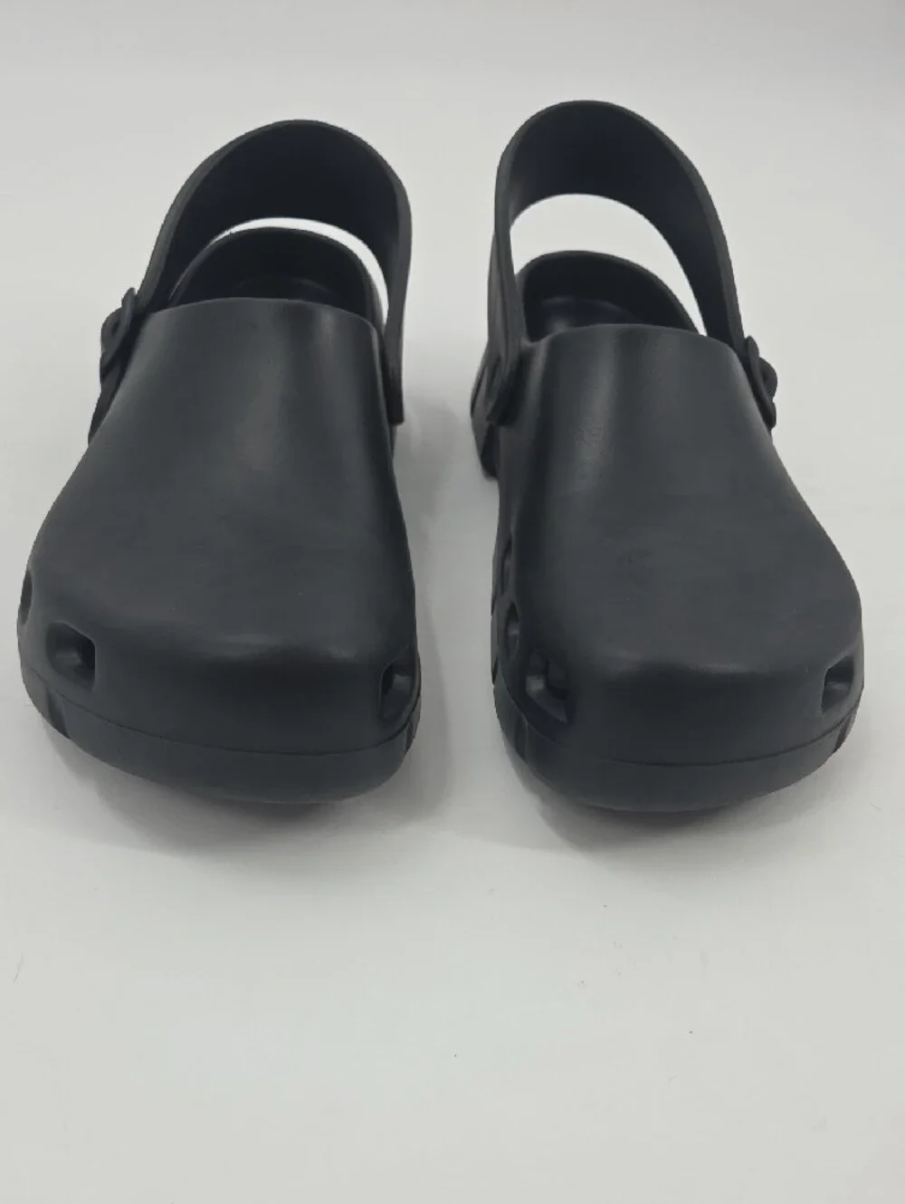 Birkenstock Black Foam Clogs with Heel Strap